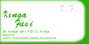 kinga fusi business card